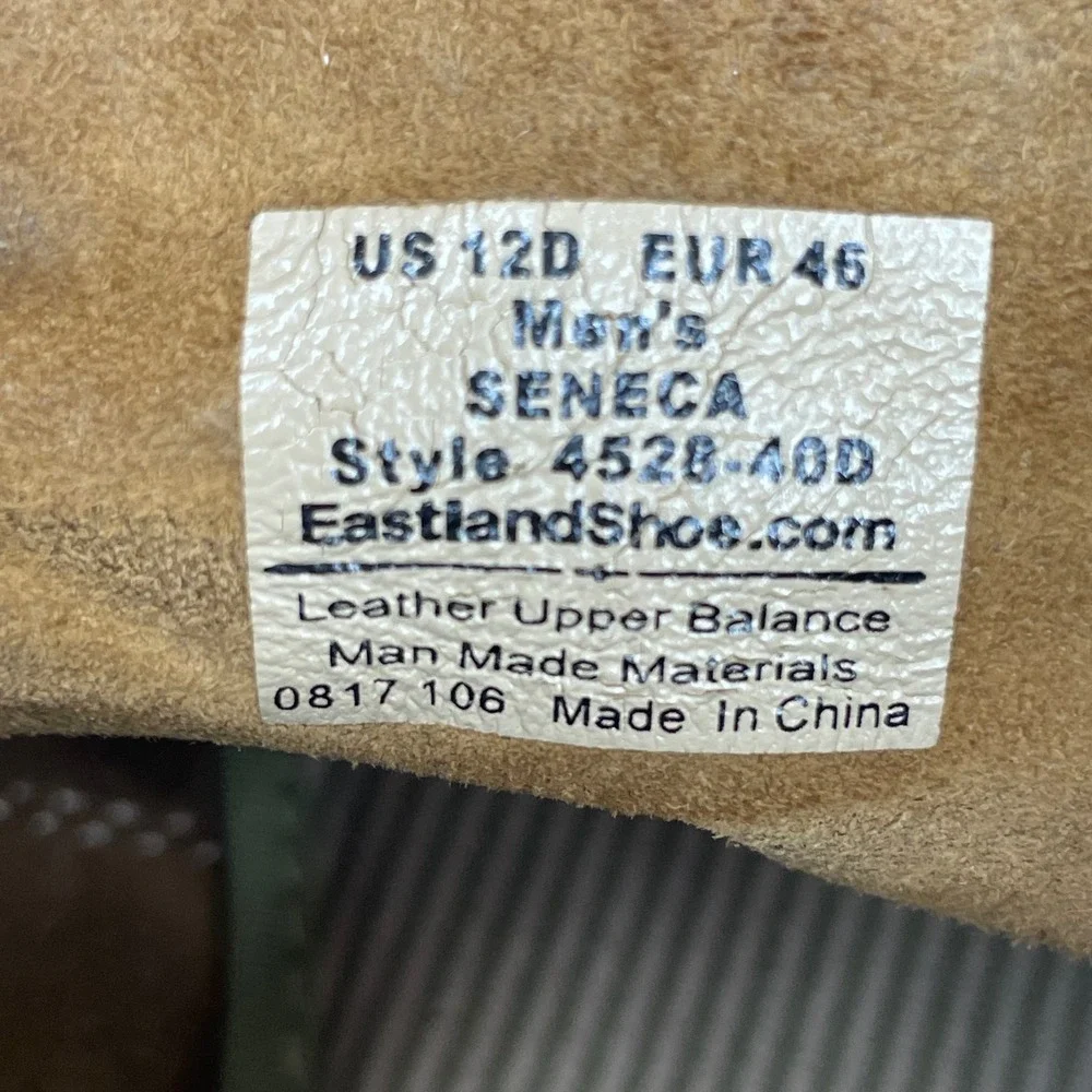 Eastland Seneca Mens 12D Brown Suede‎ Moc Toe Chukka Ankle Boots 4528-40D